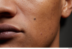 Face Mouth Nose Cheek Ear Skin Man Black Slim Studio photo references